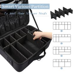 2024 Bestselling Lightweight Cosmetic Bag with Spacious Storage and Waterproof Multiple Layers for Organized Makeup Solution"