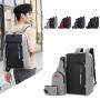 GW055 Print Logo Wholesale Men Casual Computer Waterproof School Rucksack Bag Polyester Laptop Backpack