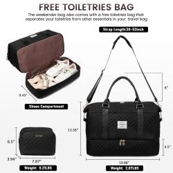 LOVEVOOK factory wholesale Carry on Overnight Bag large 2pc Gym Weekender bags women Travel luggage duffel bags with shoe pocket