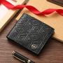 2024 Winter Korean Version Men's Soft Leather Wallet Ultra-Light Anti-Cutting Multi-Card Open New Letter Printing Wholesale
