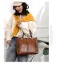 ZR760 Woman Bag Handbag Retro PU Fashion Female Portable Big High Quality Shoulder Underarm Bag Girl Versatile Tote Bag Shopping