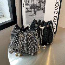 2023 Luxury Handbags Rhinestone Diamonds Decoration Women Handbags Ladies Women's Bucket Bags