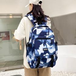 ZR839 Schoolbag New Backpack Fashion High Capacity Unisex Computer Laptop Bag Nylon High School Students Letter Backpack Trend