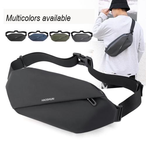 New Men's Waist Pack Outdoor Running Mobile Bag Multi functional Large Capacity Chest Bag Casual One Shoulder Crossbody Bag