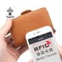 OEM034 Men Wallets Rfid Card Holder Money Bag Male Vintage Black Short Purse Small Aluminum Business Bank Card Slim Wallets