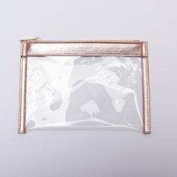 Custom Logo PU Leather Waterproof Zipper Makeup Beauty Bag Travel Organizer Cosmetic Pouch Women Ladies PVC Clear Clutch Bags