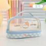 BDA004 New Stationery Bag Portable PVC Pencil Case Korean Style Creative Student Zipper Pencil Cases Office for Teens Girls