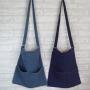 New Women's Denim Diagonal Canvas Bag Multi-Use College Student Make-Up Bag with Waterproof Feature Fashion Style