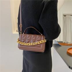 Lady Designer Bags Fashion Korean Diamond Lattice Bag Golden Chain Fashion Single Shoulder Messenger Small Square Flap Purses