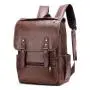 ZWY234 Men Simple Waterproof PU Shoulder Bag Wholesale Waterproof Laptop Backpack Daily Business Work Travel Student Schoolbag