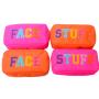 Keymay Custom Logo Personalized Makeup Pouch Waterproof Nylon Travel Accessories Embroidery Letter Cosmetic Makeup Bag