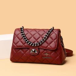 2024 Bags for Women Fashion New Luxury Design Chain Strap Handbag Single Crossbody Shoulder Bag Women'sPu Leather Messenger Bag