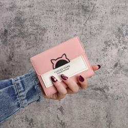 Factory wholesale new ladies wallet short small tri-fold money clip fashion simple clutch bag leather women's wallets coin purse