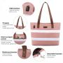 LOVEVOOK 2pc/set Carry on Casual Waterproof Oxford School bookBag 15.6 In Handbag Purse Shoulder bag Work Laptop Tote Bag Women