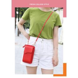 HR193 New Buckle Mobile Phone Bag Ladies Mini Soft Face Small Irregular Bag Casual Outdoor Simple Zipper Buckle Crossbody Bag