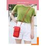 HR193 New Buckle Mobile Phone Bag Ladies Mini Soft Face Small Irregular Bag Casual Outdoor Simple Zipper Buckle Crossbody Bag