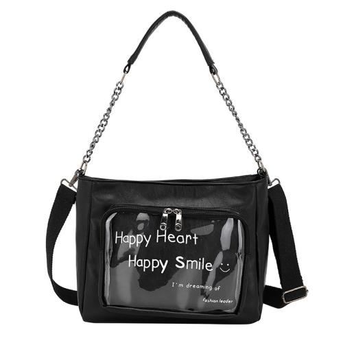 China manufacturer custom ita bag fashion girl clear PVC window ita handbag with insert show itabag