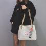 Factory supplier cheap portable student shoulder bag girl canvas large capacity tote bag