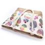 Factory Sale Cotton One Shoulder Shopping Bag Women Pineapple Print Handbag Beach Bag