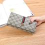 Wholesale New European American Women's Long Soft Wallet Multifunctional Buckle Fashionable Waterproof Long Bag Wholesale Supply