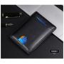 EW005 Custom Genuine Leather Short Men Wallet RFID Blocking Pure Leather Bifold Wallet For Man Business Money Clip Card Holder