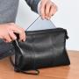 Wholesale Luxury Leather Mens Envelope Bag Custom Logo Fashion Famous Brand Designer Clutch Wallet for Men