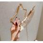 New style fashion star clutch bag evening bags acrylic star shape clear clutch purse bag with chain for women