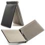 Customized PU Leather Men's Wallet with Money Clip Business Card Holder Solid Pattern Unisex Designer Purse