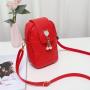 Women's Casual Korean Version Red Envelope Joker Bag Ladies Bag with Embroidered Mobile Phone Pocket Portable Wholesale Fashion
