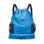 Dry Wet Separation Backpack Bag With Shoe Compartment Heavy Duty String Bag Sports Beach Bag Backpack