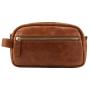 Personalized Gift Leather Makeup Shaving Organizer Bag Travel Shave Kit Dopp