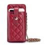 Diamond Stitching Leather Bag Women Genuine Leather Phone Case Wallet Crossbody Mobile Phone Bag