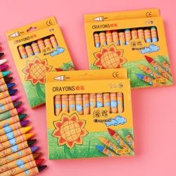 Children's Crayon 8 or 12 or 24 Color Creative Cartoon Elementary School Painting Set Kindergarten Prize Gift Wholesale