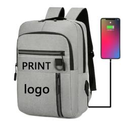 ZR877 New Laptop Bag Unisex USB Computer Backpack Oxford Fabric Waterproof Zipper Print Logo Gift Backpack Business Schoolbag
