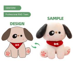 High Quality Professional Make Your Own Custom Plush Toy Cute Gog Animal Plushie Custom Dolls Stuffed Animals