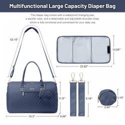 Waterproof Large Capacity Mommy Bag for Weekender Travel duffle bag with Pacifier Case & Changing Pad Outdoor Travel Mommy Bag