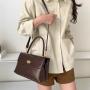 Korea Trend Crossbody Bags Glossy Leather Briefcase Young Trend Lock Flap Handbag Girls