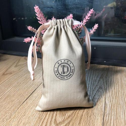 Small Cotton Drawstring Packaging Bag High End Gift Packaging Bag