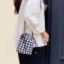 2024 new simple cell phone bag ladies plaid pattern crossbody female fashion small purse