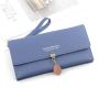 Fashion Korean Long Wallet for Lady Women's Multi Card Large Capacity Mobile Phone Bag Personalized Leaf Pendant Women's Wallet