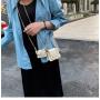 2022 New Fashion  One Shoulder Solid Color Chain Bag Hot Selling Mini  Bags Messenger Change Crocodile Stone Pu Bag Wholesale
