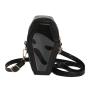 2023 Custom Gothic Design Coffin Shape Bag Clear PVC Window Vegan Leather Women Ita Crossbody Bag