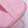 Keymay Custom Clear handle Makeup Bag Organizers Pouch Large Waterproof Portable Travel Clear Toiletry Transparent Cosmetic Bag