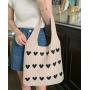 XL333 Imported Shopping Handbag Vintage Handmade Woolen Knitting Bag New Version Shoulder Bag Lightweight Ladies Tote Bag
