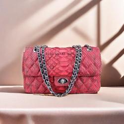 Sac A Main Femme Classic Luxury Women Real Snake Skin Leather Quilted Crossbody Flap Chain Shoulder Bags Handbags For Women