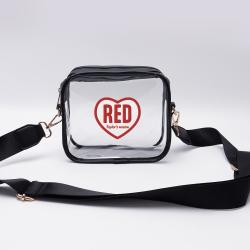 Keymay 2023 Top Sale 9 Colors RTS Stock Black White Gold Clear Concert Stadium Approved Bags Clear Crossbody Bag Stadium Purse