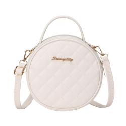 Summer Fashion Women's Small round Diamond Embroidery Bag Portable Single Strap Shoulder Messenger Bag Sweet Girl Style