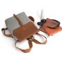 2024 Custom Women Canvas Backpack Bag For Stylish Ladies With Crazy-horse Leather