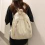 ZX039 Unisex School Bags Casual Travel Canvas Drawstring Backpack Outdoor Shoulder Teenager Campus Schoolbag For Student