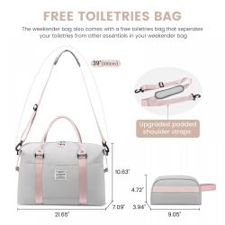LOVEVOOK 2023 2pcs Low MOQ Stock Waterproof Custom Handbags Weekend Duffel Bag with Toiletry Purse Men Women Travel Luggage Bags